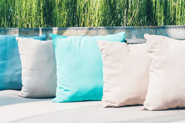 Pillows on sofa decoration — Stock Photo, Image