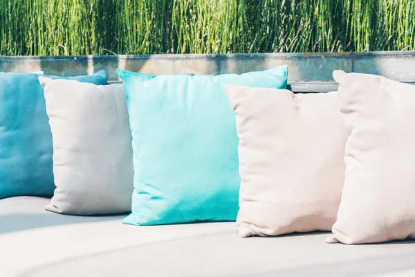 Pillows on sofa decoration — Stock Photo, Image