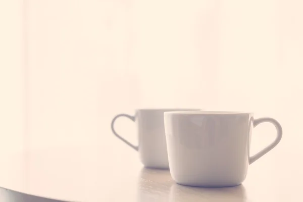 Tazas de café blanco — Foto de Stock