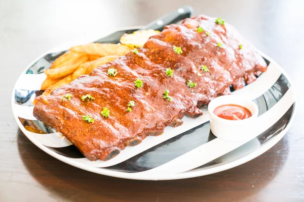 Grilled barbecue pork with sweet sauce — Stock Photo, Image