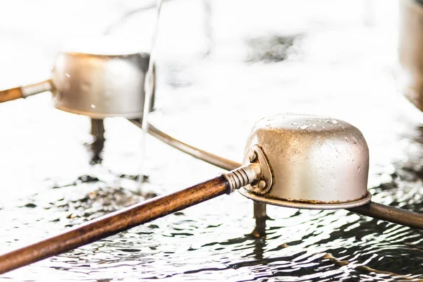 Shinto Santuário Purificação Ladles — Fotografia de Stock