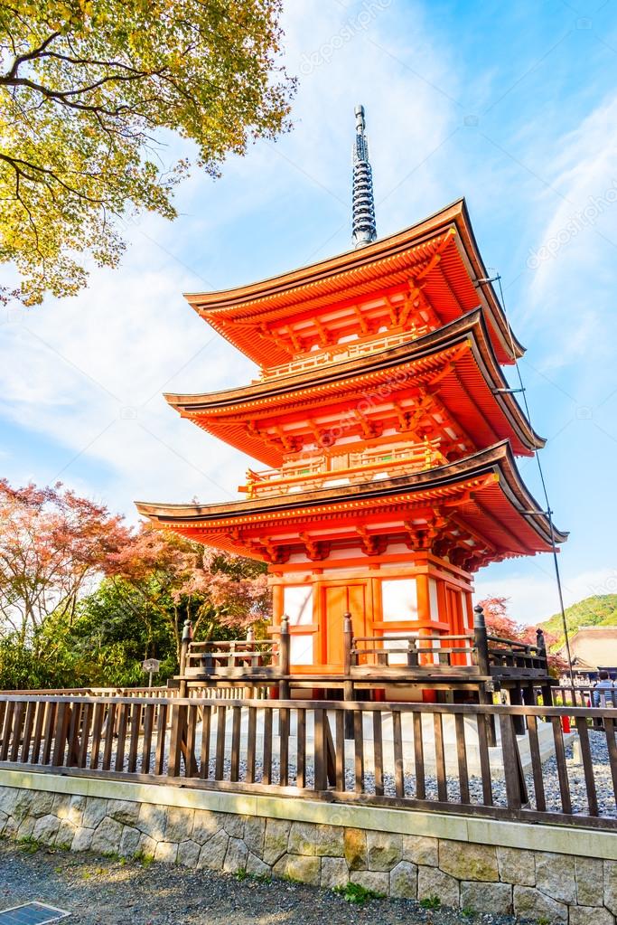 Kiyomizu-dera temple in autum season