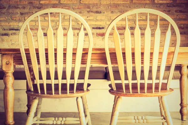 Wooden chairs and table — Stock Photo, Image