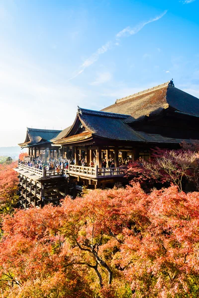 Kiyomizu dera templo en temporada de otoño — Foto de Stock