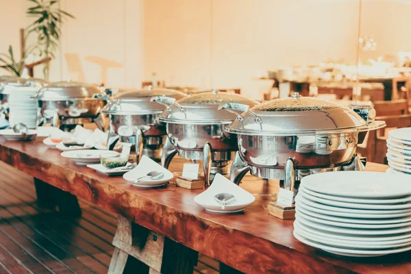 Catering buffet in hotel restaurant — Stock Photo, Image