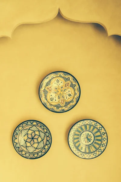 Dishes and plates in morocco style — Stock Photo, Image