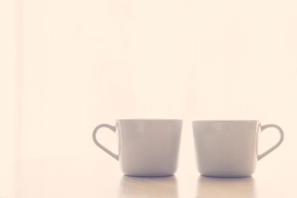 Tasses à café blanc — Photo