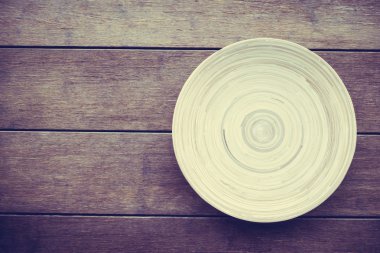 Boş ahşap tabak çanak