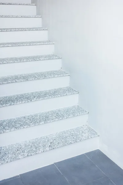 White and gray Concrete stairs — Stock Photo, Image