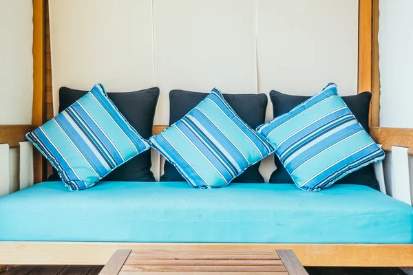 Beautiful luxury pillows on sofa — Stock Photo, Image