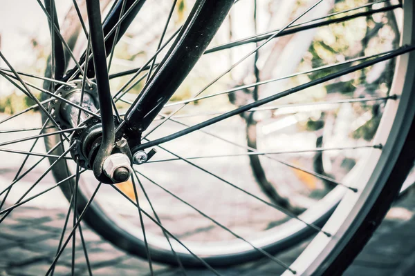 Tandwiel op fietswiel — Stockfoto