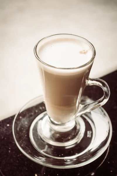 Latte café vidro — Fotografia de Stock