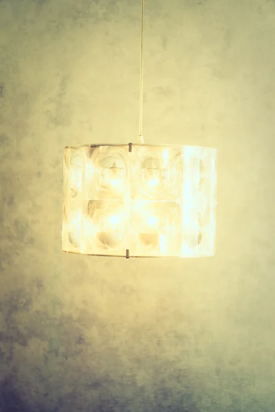 Licht lamp decoratie op muur — Stockfoto