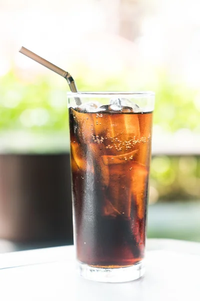 Bicchiere Ice Coke — Foto Stock