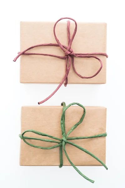 Scatole regalo marrone — Foto Stock