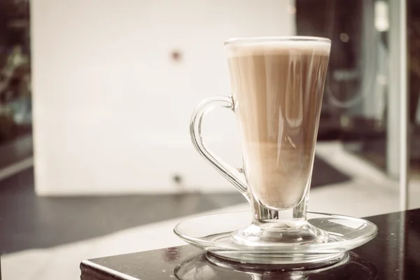 Latte coffee glass — Stock Photo, Image
