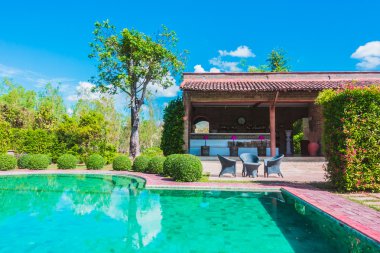 Açık manzaralı Yüzme Havuzu