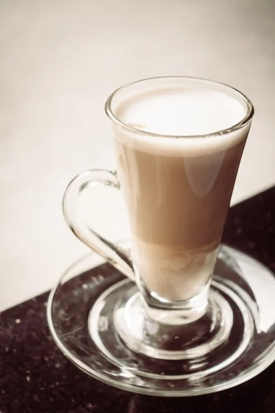 Latte bicchiere di caffè — Foto Stock