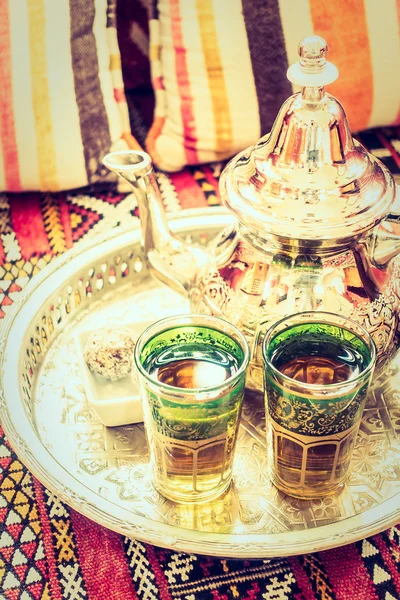 Forró tea, a marokkói stílusú — Stock Fotó