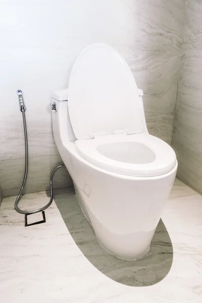 Siège de toilette blanc — Photo