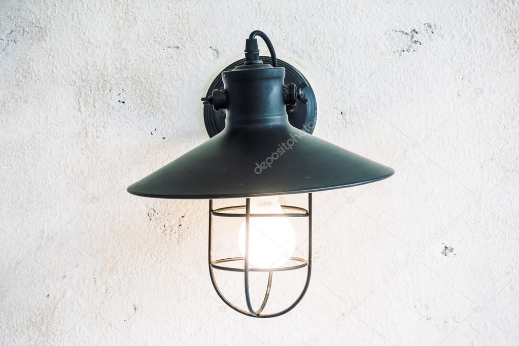Light lamp on wall living room