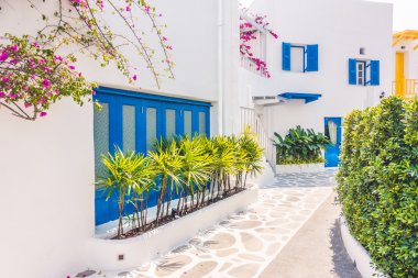 Santorini ve Yunanistan tarzı ile güzel mimari