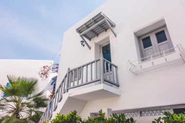 Santorini ve Yunanistan tarzı ile güzel mimari