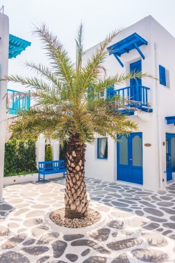 Santorini ve Yunanistan tarzı ile güzel mimari