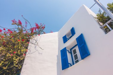 Santorini ve Yunanistan tarzı ile güzel mimari