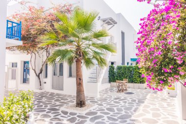 Santorini ve Yunanistan tarzı ile güzel mimari
