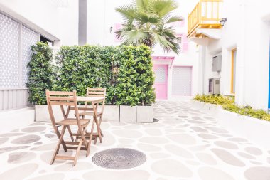 Santorini ve Yunanistan tarzı ile güzel mimari