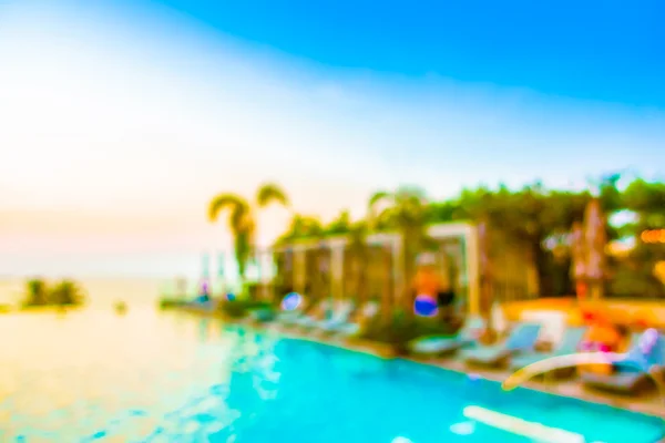 Blur swimming pool at Sunset time — Stock Photo, Image