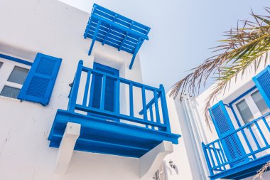 Santorini ve Yunanistan tarzı ile güzel mimari