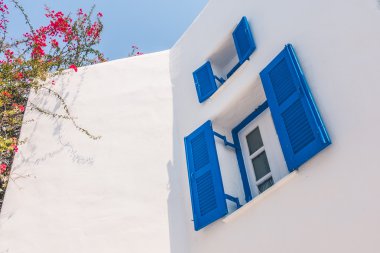 Santorini ve Yunanistan tarzı ile güzel mimari