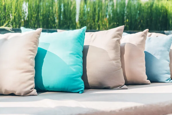 Luxury pillows on sofa — Stock Photo, Image