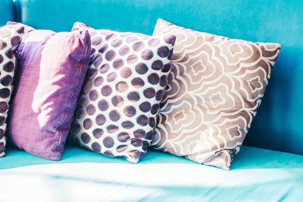 Luxury pillows on sofa — Stock Photo, Image