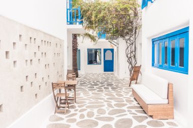 Santorini ve Yunanistan tarzı ile güzel mimari