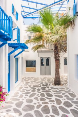 Santorini ve Yunanistan tarzı ile güzel mimari