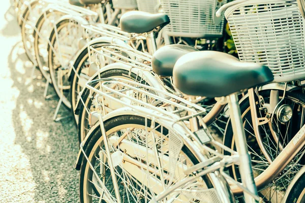 Morbida attenzione sulla maniglia della bicicletta — Foto Stock