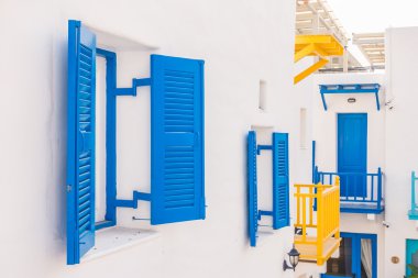 Santorini ve Yunanistan tarzı ile güzel mimari