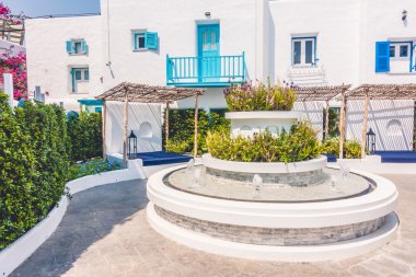 Santorini ve Yunanistan tarzı ile güzel mimari