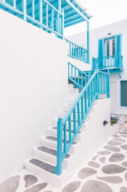 Santorini ve Yunanistan tarzı ile güzel mimari