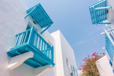 Santorini ve Yunanistan tarzı ile güzel mimari