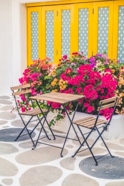 Santorini ve Yunanistan tarzı ile güzel mimari