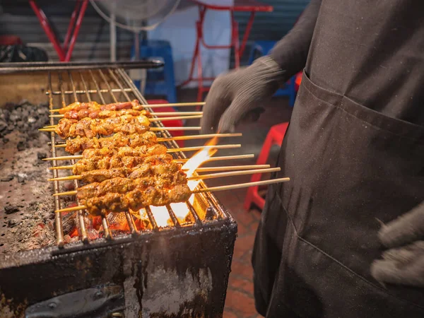 Chinese Style Grilled Goat Meal Bangkok China Town Bangkok China — Stock Photo, Image