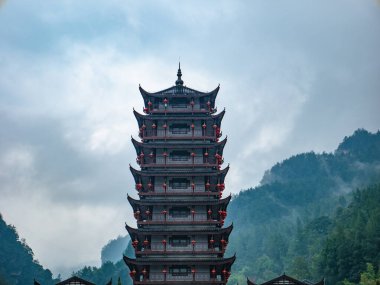 Wulingyuan Ulusal Parkı Pagoda Kapısı Zhangjiajie Ulusal Orman Parkı Wulingyuan İlçesi Zhangjiajie Şehri Çin 'de..