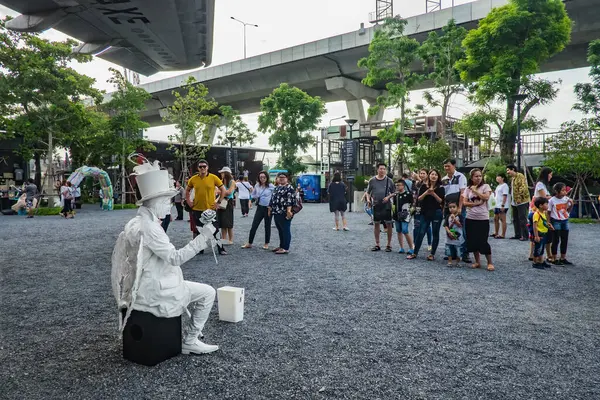 Bangkok Thailand Juli 2017 Straßenperformance Unbekannte Der Chang Chui Community — Stockfoto