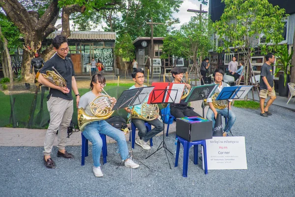 Bangkok Thailand Juli 2017 Straßenperformance Undunbekannte Der Chang Chui Community — Stockfoto