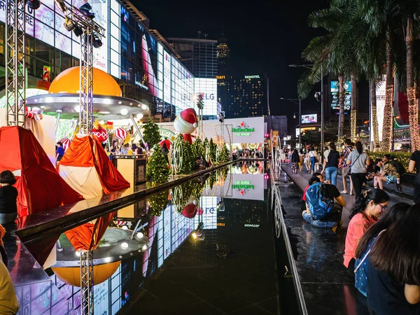 2018 Christmas Festival Square Front Central World Department Store Bangkok — 스톡 사진