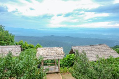 Monjam Dağı 'nın güzel manzara manzarası Chianmai Şehri Tayland